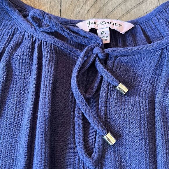 Boho ☮️ Blouse Festival Basic Gold ties Flowy Chic comfy by Juicy🍉Couture - Picture 9 of 17